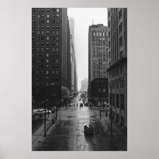 GRAYSKALE PHOTO OF CITY STREET POSTER (Framsidan)