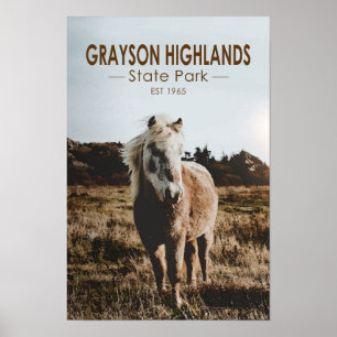 Grayson Highlands State Park Virginia Akvarell Poster