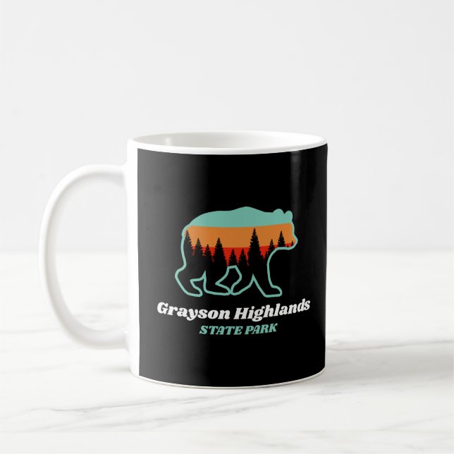 Grayson Highlands State Park Virginia VA Bear Kaffemugg (Vänster)