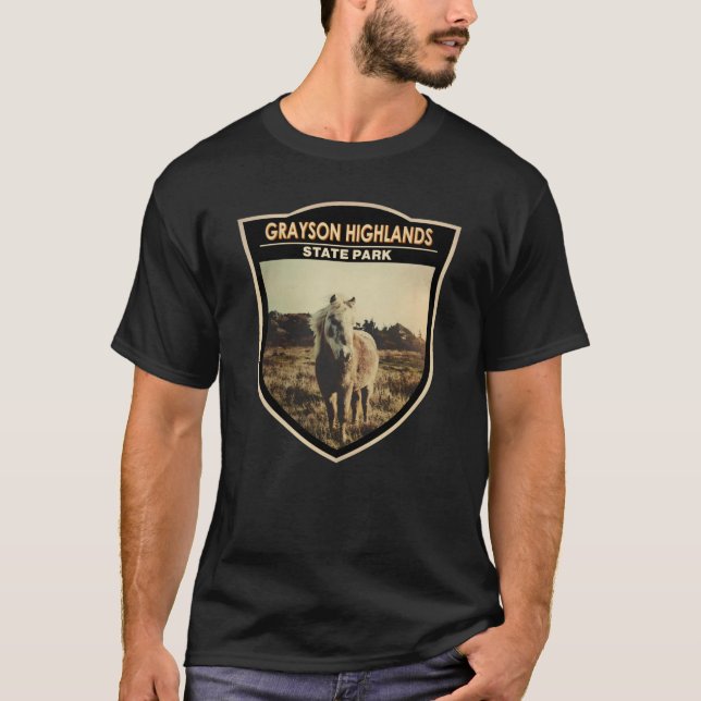 Grayson Highlands State Park Virginia Watercolor T Shirt (Framsida)