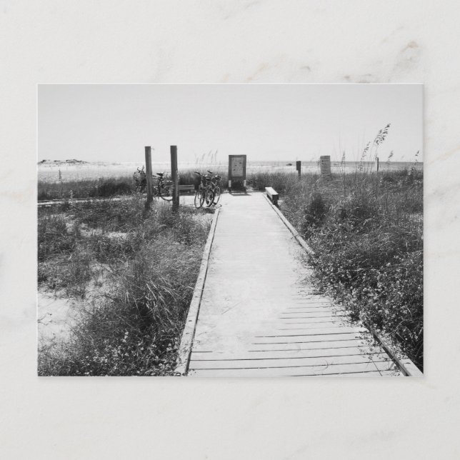 GRAYTON BEACH, FLORIDA - Svart och vitt vykort (Framsida)