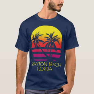 Grayton Beach Florida Tropical Handflatan Träd Vac T Shirt