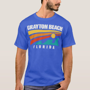 Grayton Beach State Park Florida Retro Vågar T Shirt
