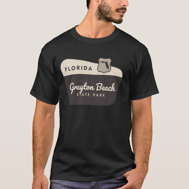 Grayton Beach State Park Florida Välkomstskylt Vac T Shirt (Framsida)