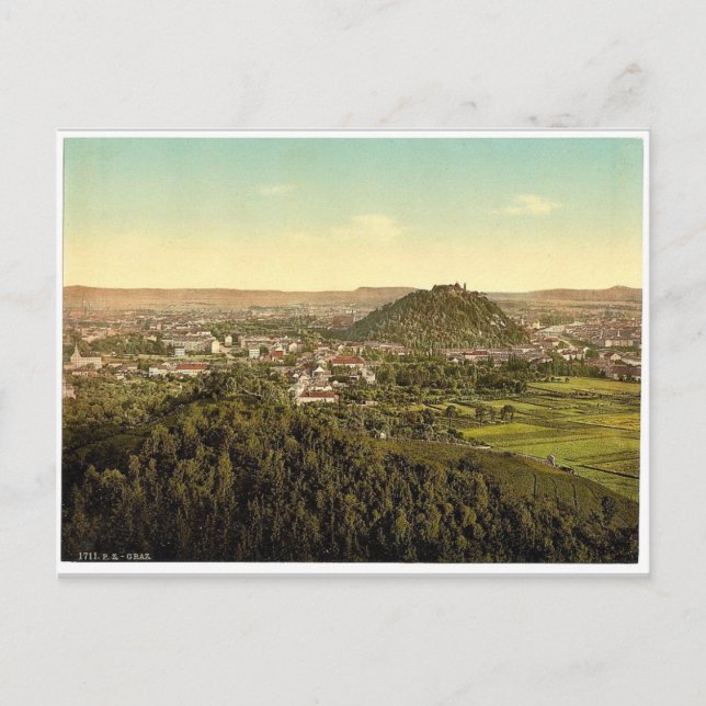 Graz, allmän åsikt från Rainer Kogel, Steiermark, Vykort (Framsida)