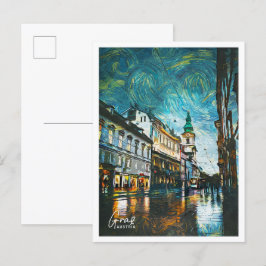 Graz Austria Bevacker Oil Paint Ligcape Vykort