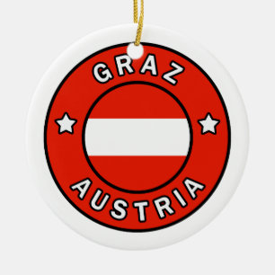 Graz Austria Julgransprydnad Keramik