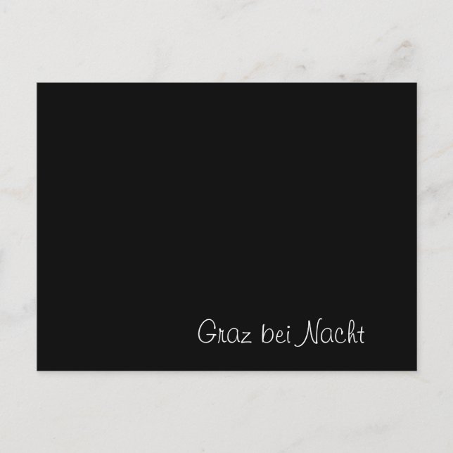 "Graz bei Nacht" roligt kort (Framsida)