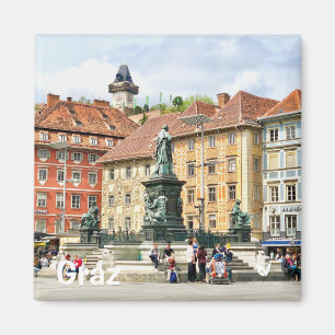 Graz, Österrike - kylmagnet av Velvet Escape Magnet