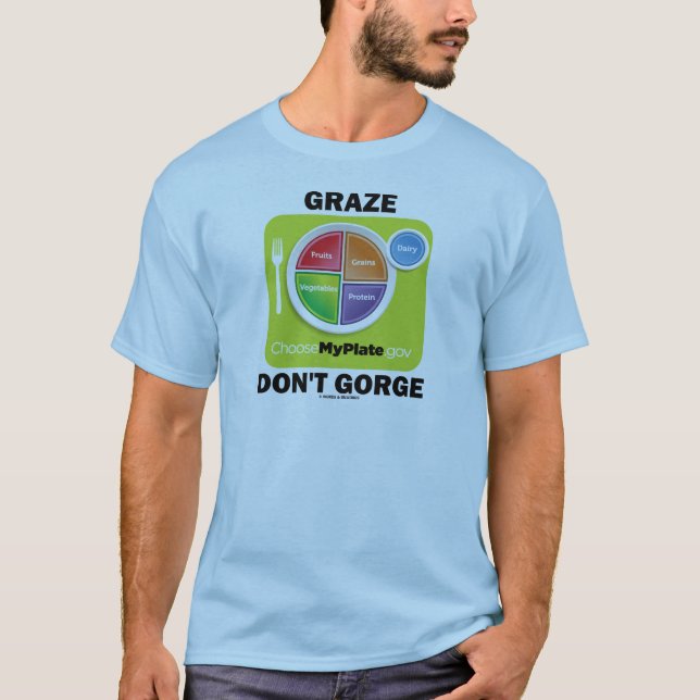 Graze Gorge (MyPlate Food Group Attitude) T-shirt (Framsida)