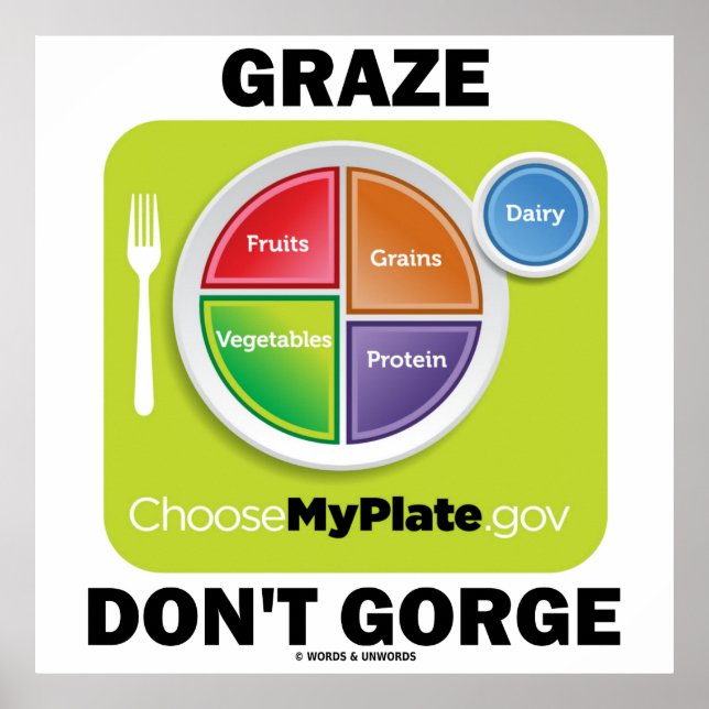 Graze Gorge (MyPlate.gov) Poster (Framsidan)