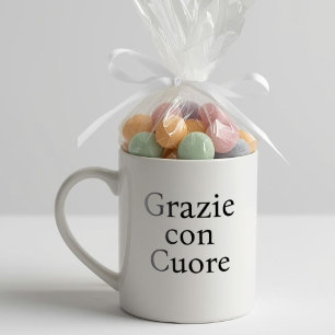 Grazie Con Cuore Chic Baby Shower Minne Kaffemugg