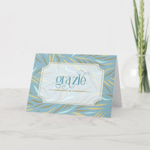 Grazie Himlar Blue Botanical Italiana Tack Kort