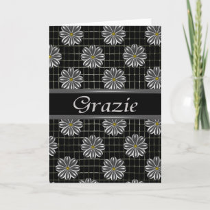 Grazie italienskt tackkort