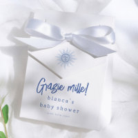Grazie Mille! Italiensk sommarblå pojk-baby shower
