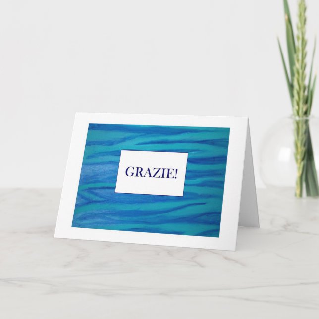 Grazie tack i det Italiano kortet (Framsida)