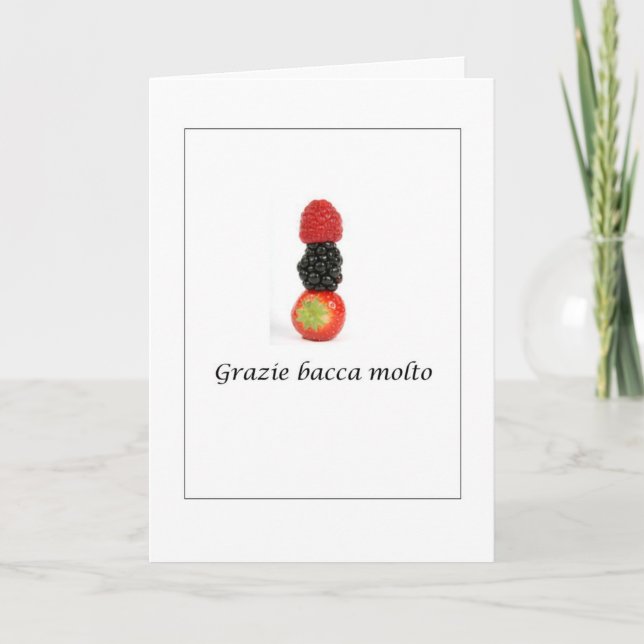 Grazie Tack på italienska Card Kort (Framsida)