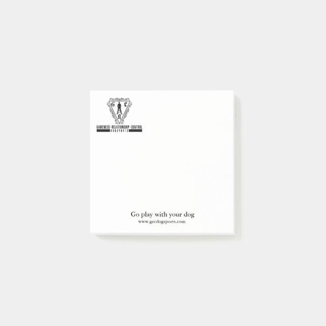 GRC klibbiga Dogsport Post-it Block (Framsida)