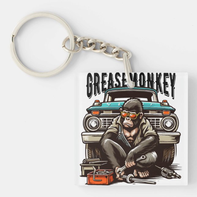 Grease Monkey Fixing Vintage Lastbil | Mekanisk gå (Framsidan)