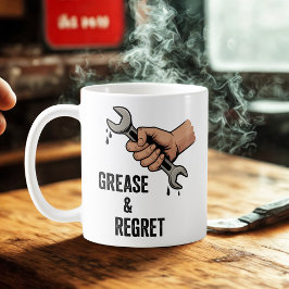 Grease & Regret | Technician Life Joke Kaffemugg