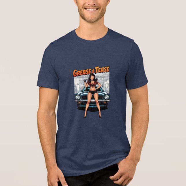 Grease & Tease – Heterochnings-Pinup-Flicka T Shirt (Framsida)