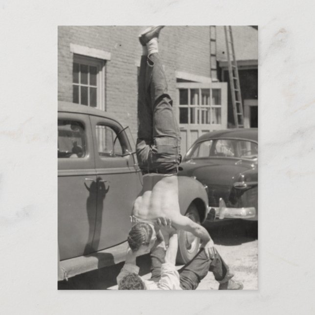 Greaser Gymnast Vykort (Framsida)