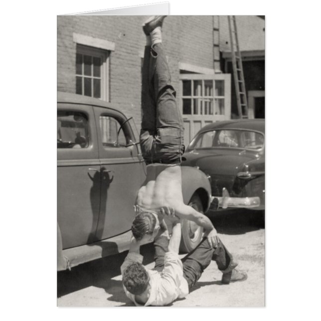 Greasergymnaster Hälsningskort (Framsidan)