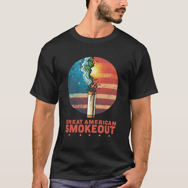 Great American Smokeout Quit Smoking Awareness T Shirt (Framsida)