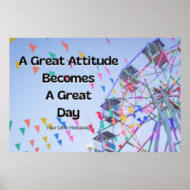 "Great Attitude" Positive Quotation Poster