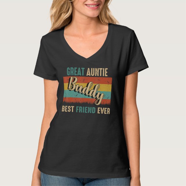 Great Auntie 2023 Cool Buddy Family Best Friend Ev T Shirt (Framsida)