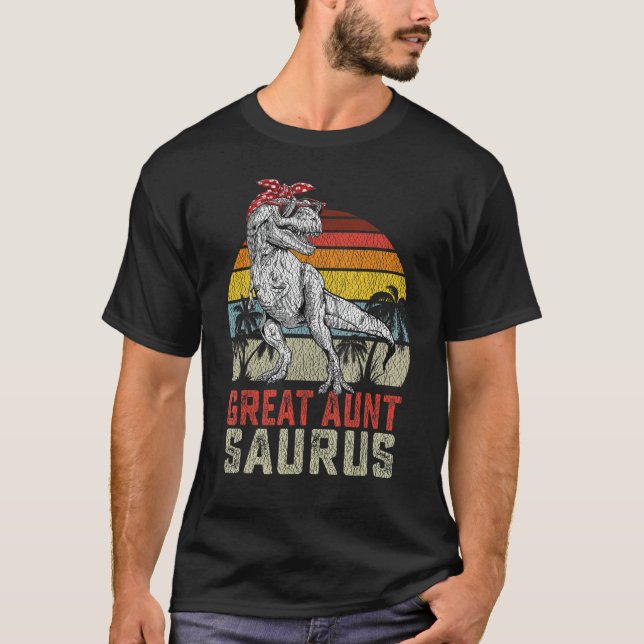 Great Auntsaurus Rex Dinosaur Great Aunt Saurus Fa T Shirt (Framsida)
