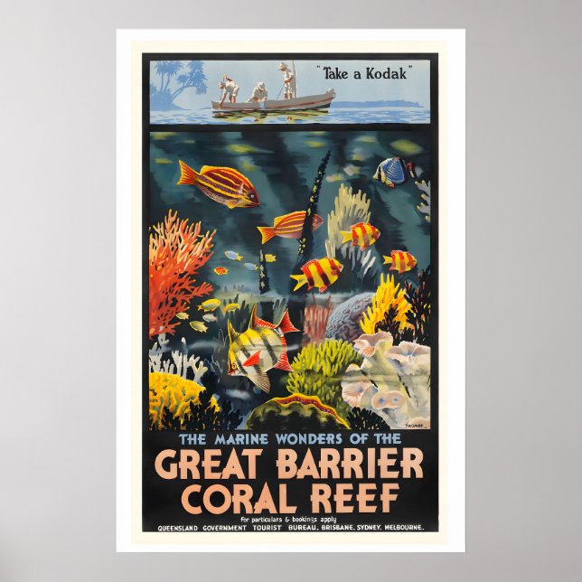 Great Barrier Coral Reef Queensland Australia Poster (Framsidan)