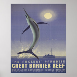 Great Barrier Reef-resemål Poster