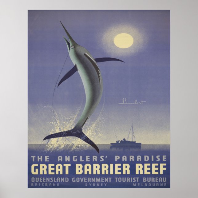 Great Barrier Reef-resemål Poster (Framsidan)