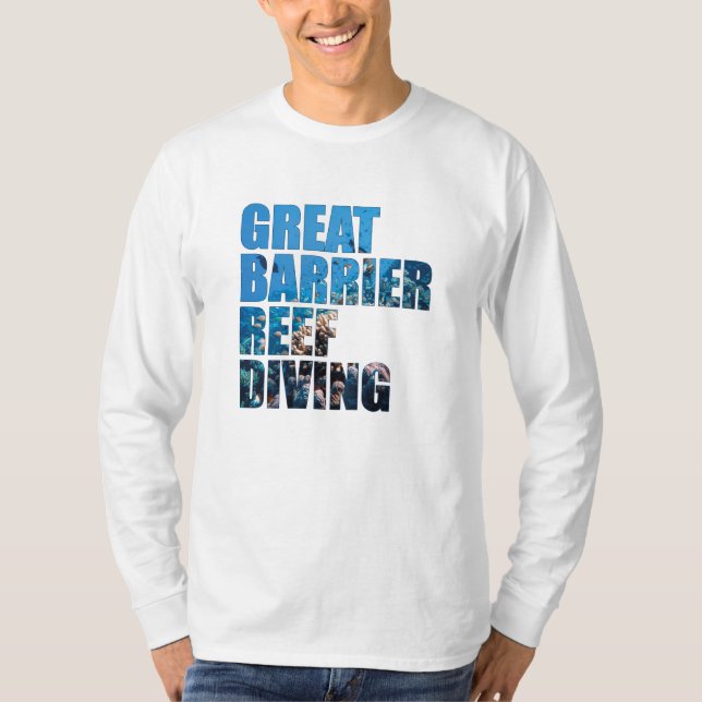 Great Barrier Reef Scuba Diving Corals T Shirt (Framsida)