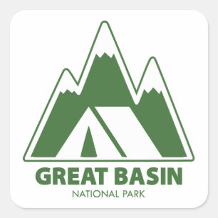 Great Basin National Park Berg Camping Fyrkantigt Klistermärke