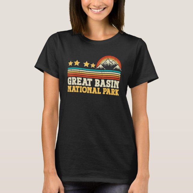 Great Basin National Park Mountain Trees Camping H T Shirt (Framsida)
