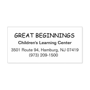 Great Beginnings Anpassad Namn Returadress Självfärgande Stämpel