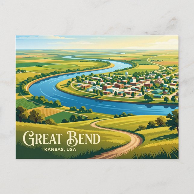 Great Bend, Kansas Kansas Vykort (Framsida)