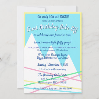 Great Birthday Bake Off Invitation  Inbjudningar