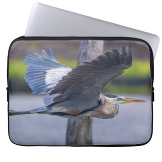 Great Blue Heron Flight Wildlife Bird Photography Laptop Fodral