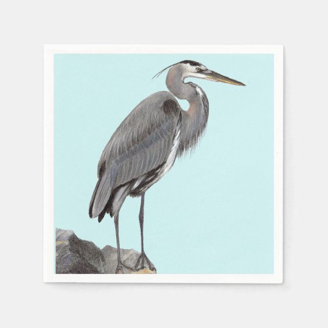Great Blue Heron Pappersservett (Framsidan)