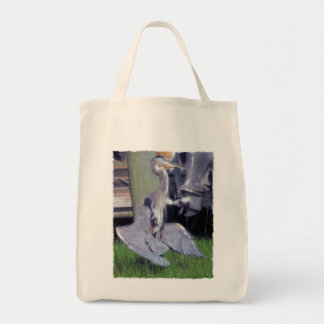Great Blue Heron sunbathing Tote Bag Tygkasse