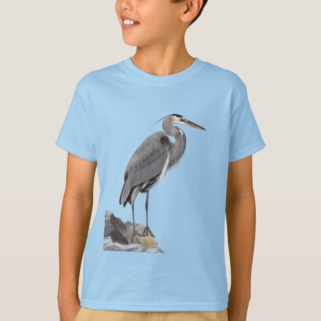 Great Blue Heron T Shirt (Framsida)