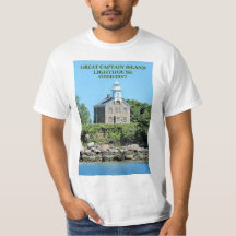Great Captain Island Lighthouse, CT T-Shirtja