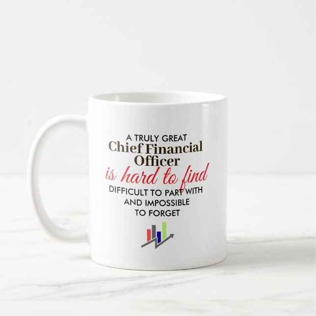 Great Chief Financial Officer Personalized Gift Kaffemugg (Vänster)