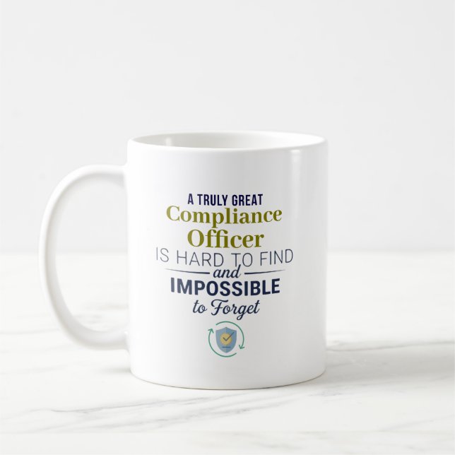 Great Compliance Officer Personalized Name Gift Kaffemugg (Vänster)