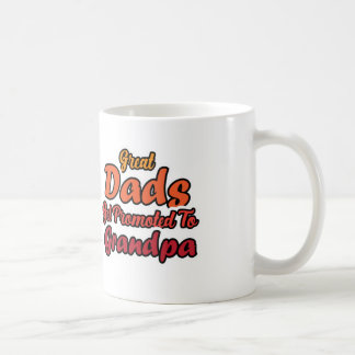 Great Dads Get Promoted To Grandpa Retro Typograph Kaffemugg