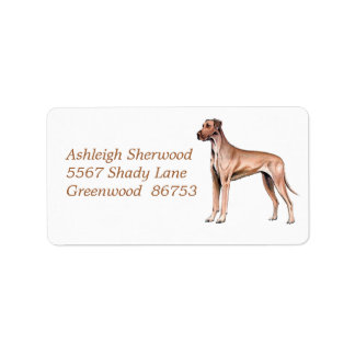 Great dane-adressetikett adressetikett