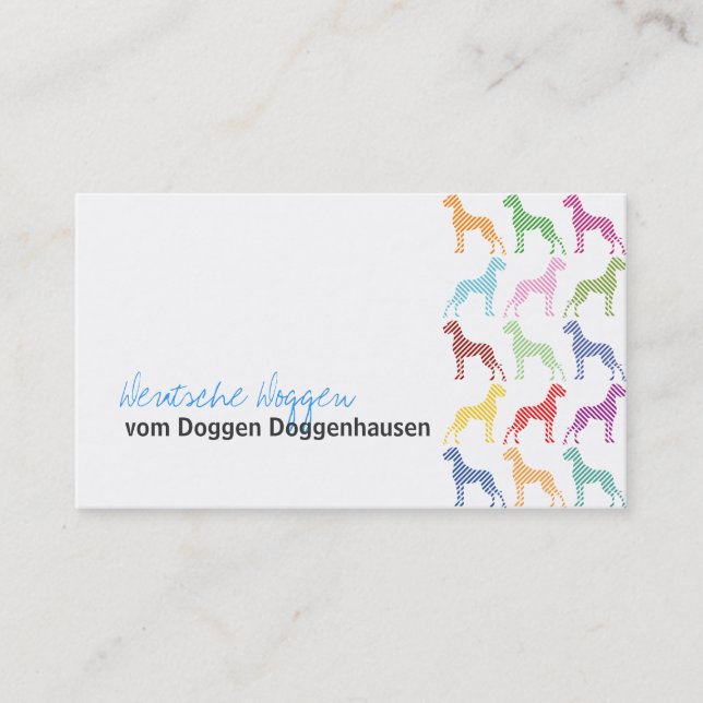 Great Dane Affärskort Visitkort (Framsida)